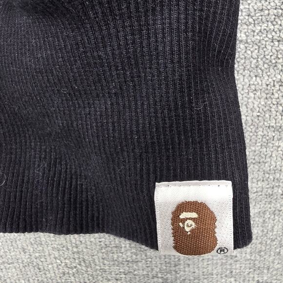 A BATHING APE (BAPE) BLACK COLLEGE CREWNECK 1ST CAMO APE HEAD LOGO – SIZE LARGE - Picture 8 of 10